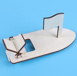 Juguete Educativo <span class=keywords><strong>de</strong></span> <span class=keywords><strong>Madera</strong></span> para Niños <span class=keywords><strong>de</strong></span> 5 a 7 Años, Barco a Vela con Motor <span class=keywords><strong>de</strong></span> Goma, Unisex, Material Creativo para Pequeñas Invenciones - Product Image 4