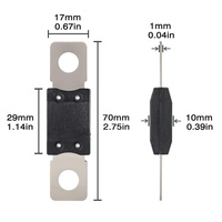 Fusible visco-électrique haute intensité ANM/MEGA ADM 40A-500A à montage sur goujon pour voitures, camions, véhicules de construction, autobus, caravanes 32V/48V/72V/125V
