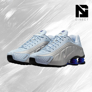 Nike Wmns Shox R4 'Blue Tint' Zapatillas para correr para mujer, parte superior de malla, transpirables, con cordones y tacón plano - Product Image 2