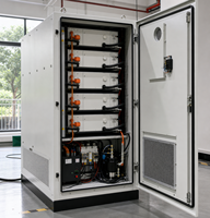 Armoire de stockage d'énergie à batterie LiFePO4 261 kWh 125 kW, refroidissement liquide, BMS intelligent, optimisation de la puissance de pointe, micro-réseau, protection IP64, CAN/RS485