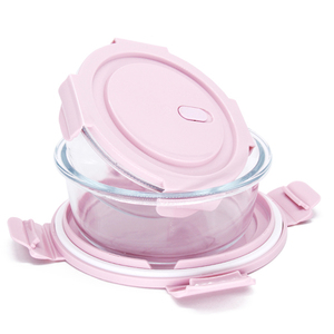 Récipient de préparation de repas en verre borosilicaté de qualité supérieure à 4 compartiments avec couvercle en plastique - Product Image 3