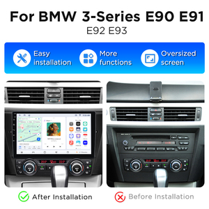 Autoradio Android Carplay Junsun pour BMW Série 3 E90 E91 E92 E93, navigation GPS, lecteur multimédia, lecteur DVD, unité principale - Product Image 2