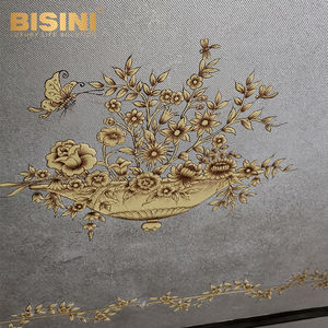 Juego <span class=keywords><strong>de</strong></span> cama con incrustaciones <span class=keywords><strong>de</strong></span> aluminio plateado para dormitorio <span class=keywords><strong>de</strong></span> señora, pintura a mano <span class=keywords><strong>de</strong></span> madera sólida, flores, Princesa, cama doble, estilo británico exclusivo - Product Image 4