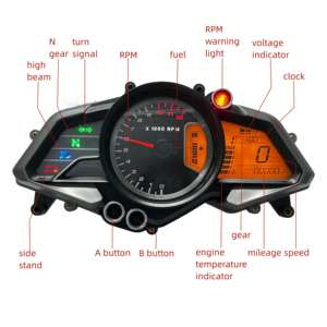 Spidometer Digital LCD Motor yang Dapat Disesuaikan untuk Kawasaki Rouser rs Ns150 Ns 150 160 Fi 200rs Pulsar Suku Cadang Motor - Product Image 3