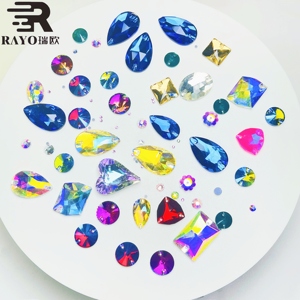 Bán buôn chất liệu ABS may-on phẳng trở lại tinh thể thạch keo truyền nhiệt ứng dụng cho trang sức làm túi hàng may mặc - Product Image 4