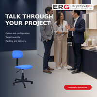Chaise de bureau pivotante sans accoudoirs, réglable en hauteur, avec siège rembourré et roulettes