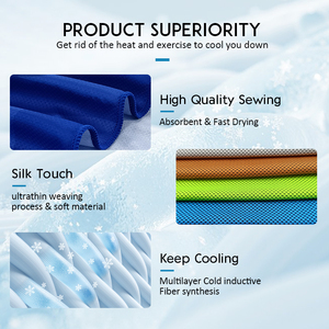 Tùy Chỉnh Thiết Kế Đa-Màu Thoáng Khí <span class=keywords><strong>Polyester</strong></span> & Sợi Nhỏ Nhanh Chóng Khô Phòng Tập Thể Dục Thể Thao & Yoga Làm Mát Cổ Khăn Người Lớn Mềm Logo - Product Image 5