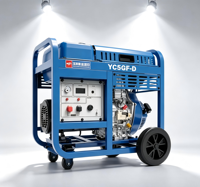 Groupe électrogène diesel silencieux Yuchai 5 kW YC5GFS-3 monophasé triphasé à puissance égale 230 V 400 V, groupe électrogène diesel portable avec AVR