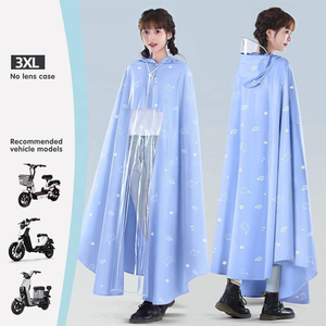 Capa de Chuva para Motocicleta Elétrica Atacado Transparente em PVC Impermeável Reutilizável Proteção para Adultos Encomende Roupas de Chuva para Scooters - Product Image 3