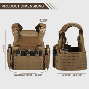 Tùy chỉnh không thấm nước 1000D Nylon Molle chaleco tactico đau bóng bằng chứng vest tấm tàu sân bay tctical Áo ghi lê - Product Image 3