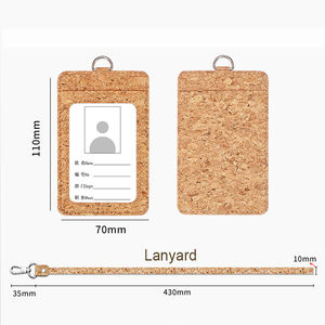 Étiquette de bagage en liège naturel écologique, porte-adresse personnalisé pour valise, idéal pour les voyages en avion - Product Image 1
