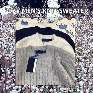 Nuovo Maglione in Lana Slim-fit Casual <span class=keywords><strong>con</strong></span> Logo Personalizzato Lt 2025, Stile Vintage Classico Old Money <span class=keywords><strong>con</strong></span> <span class=keywords><strong>Stampa</strong></span> Animalier e Cerniera - Product Image 2