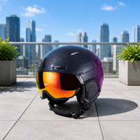 Casque de ski intégré avec masque, nouveau modèle HT-80, en matière résistante au froid, pour adultes, taille universelle SML