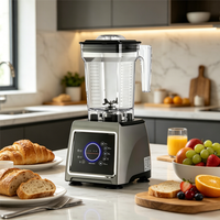 CE-gecertificeerde 1500W 24000RPM hogesnelheidsblender met 1,5L roestvrijstalen bodem, aanraakbediening, automatische reiniging, professioneel en commercieel gebruik.