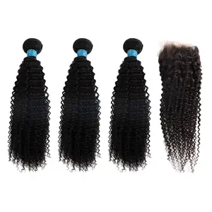 Hair Suppliers In China Unprocessed 100% Virgin Human Hair 3 Bundles With Lace Frontal Double Drawn Human Hair