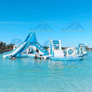 Parc aquatique gonflable commercial/nouveau parc aquatique de conception/parcours d'obstacles gonflable de défi de ligne droite à vendre - Product Image 6