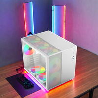 Ruang ganda kualitas tinggi kabinet PC Casing game menara penuh MATX kasus komputer kubus Casing & Menara