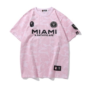 Vente en gros transfrontalière <span class=keywords><strong>Miami</strong></span> T-shirt homme à manches courtes en coton, col multicolore, camouflage, étiquette brodée 230g - Product Image 1