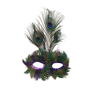 Masque de mascarade demi-visage en plastique Paon pour couples, Pâques, Nouvel An, Noël, anniversaires, fêtes costumées et événements - Product Image 4