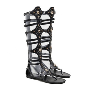<span class=keywords><strong>Sandalias</strong></span> <span class=keywords><strong>Planas</strong></span> de Verano 2025, Nuevas, a la Moda, para Mujer, <span class=keywords><strong>Sandalias</strong></span> <span class=keywords><strong>Planas</strong></span> Romanas <span class=keywords><strong>Gladiador</strong></span> hasta la Rodilla, Personalizadas con Remaches, de Lujo - Product Image 5