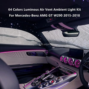 Lumière d'ambiance pour grille d'aération avant de téléphone portable, 64 couleurs, pour <span class=keywords><strong>Mercedes</strong></span> Benz GT GTC <span class=keywords><strong>GTS</strong></span> W190 W290 2015-2018, LED pour sortie d'air - Product Image 4