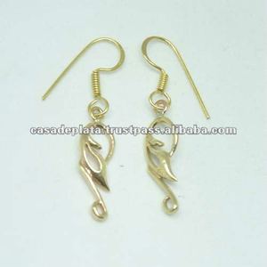 Boucles d'oreilles en argent sterling 925 plaqué or Boucles d'oreilles à la mode pour mariage, fiançailles, anniversaire et fête pour les femmes - Product Image 2