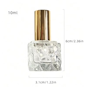 Empty 10ml Square Spray Glass Packaging <b>Perfume</b> Bottle Portable Clear Women Spray <b>Atomizer</b> - Product Image 6