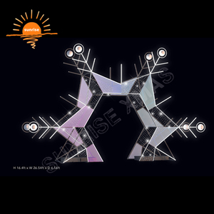 Decorazioni per il nuovo anno natale con motivo a stella luci commerciali enormi luci all'aperto illuminate per albero <span class=keywords><strong>di</strong></span> natale grandi decorazioni natalizie - Product Image 6