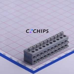 KF211R-5.0-10P Spring Terminal Block Bent Lead Through Hole,P=5mm Connector 5mm 10P 10 15A - Product Image 1