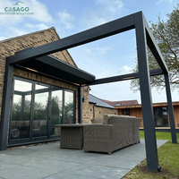 Hochwertige Aluminium-Pergola mit Einziehbarem Sonnendach und Neigbaren Lamellen für Außenterrasse und Garten