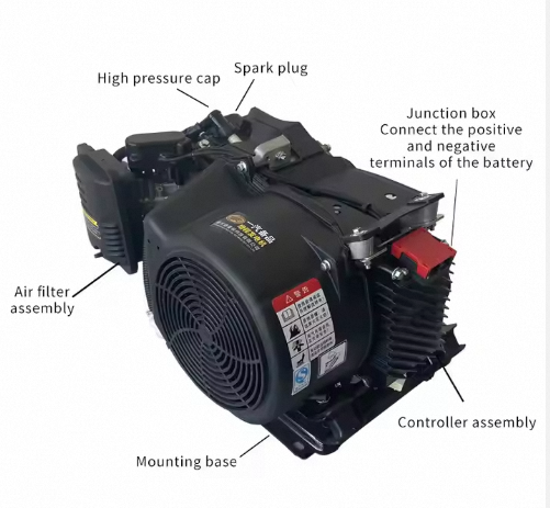 High Power Intelligent Variable Frequency Electric Vehicle Range Extender 5000w Generator 48v60v72v DC Durable Gasoline Engine
