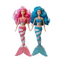 Poupée en plastique de princesse sirène gothique transfrontalière pour enfants, célèbre sur internet, faite à la main, avec son et lumière, cadeau d'anniversaire, jouet