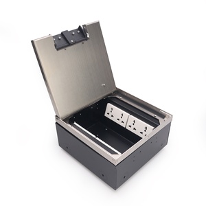 Caja de Piso de Acero Inoxidable para Conexión de Energía y Datos, Empotrable en Piso de Mármol con Caja de Acero Galvanizado - Product Image 3