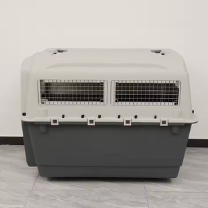 Plastik büyük evcil hayvan taşıyıcı için kedi köpek seyahat kutusu sepet kafes açık ulaşım Pet hava sandık - Product Image 2