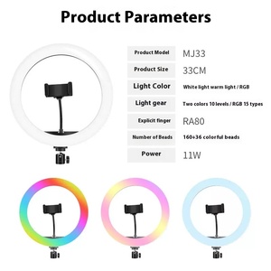 10 12 13 14 16 inch Điều khiển từ xa Dimmable Selfie RGB LED vòng ánh sáng với tripod đứng cho trang điểm video Live Studio - Product Image 4