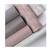 Tela Brocada Brillante con Purpurina Metálica Acrílica en Forma de Grano, Termosellable, de 0,4 mm, con Película Electrochapada, Elástica, de Nailon/Algodón