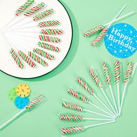 Rainbow Twisted Lollipops Individually Wrapped Kid's Candy 12g Bulk Birthday 32 Pack Mixed Fruit Flavor Coated Sugar Ready Eat
