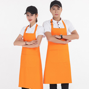 Dark Brown Polyester <b>Apron</b> One Size For <b>Work</b> Suit Drink Food Use Antifouling With Pockets - Product Image 4