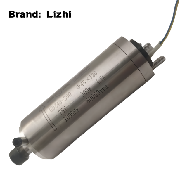 Carving Machine Spindle Motor 48mm Diameter 75V 300w Motor Spindle 60000 Rpm Cnc Motor Spindle