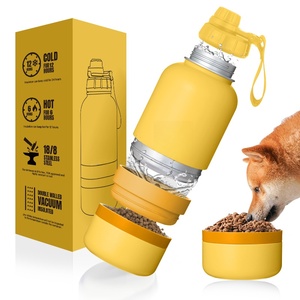 Comedero Portátil 3 en 1 de Acero Inoxidable para Mascotas con Logotipo Personalizable, Botella de Agua para Perros, Productos para Perros, DEM/<span class=keywords><strong>DOM</strong></span> Disponible - Product Image 1