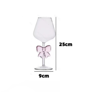 Gobelet en verre de style créatif, nœud papillon rose, léger, gobelet de luxe, coupe cocktail, <span class=keywords><strong>verrerie</strong></span> pour ustensiles de cuisine, fête et événement - Product Image 3