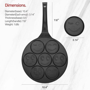 <span class=keywords><strong>Pancake</strong></span> Maker Pan với 7 ly, cảm ứng nồi đáy, Omelette trứng <span class=keywords><strong>griddle</strong></span> - Product Image 3