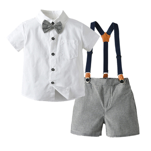 Conjunto de Ropa para Niños, Camisa y Pantalones Cortos Estilo Europeo Personalizados, Ropa de Verano 2021 para Bebés y Niños - Product Image 2