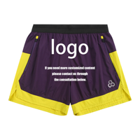 Shorts d'été personnalisés pour hommes, résistants à l'eau, à blocs de couleur, effet rafraîchissant, pour la course et le cyclisme