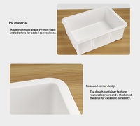 Boîte de rangement empilable en plastique PP portable et polyvalente, boîte de fermentation pour pâte à pizza, récipient de stockage pour pâte à pizza avec couvercle