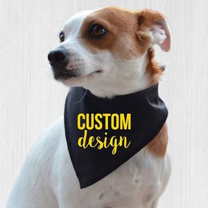 Vente en gros de foulards pour animaux de compagnie en coton uni personnalisés, foulards pour chiens, bandanas pour chiens personnalisés, bandanas pour chats avec logo - Product Image 2
