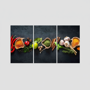 Spice Art <b>Canvas</b> Print: Elegant Kitchen <b>Wall</b> Decor Artwork,SET OF 3 <b>CANVAS</b> - Product Image 2