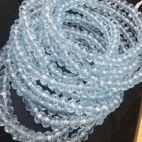 Bracelet Meihan en topaze bleue naturelle, perles rondes facettées, pierres en vrac pour la création de bijoux