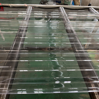 Plaque de polycarbonate ondulé transparent pour toitures d'hôtels, panneaux de serre multi-chapelles, design moderne, garantie 10 ans, ISO9001
