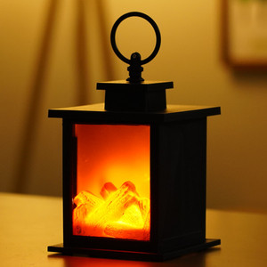 Nouvelle simulation transfrontalière de LED flamme de carbone rétro cheminée lampe à vent ménage ornements décoratifs de Noël usine spo - Product Image 6
